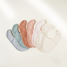 Konssy Muslin Baby Bibs 6 Pack - Absorbent & Adjustable