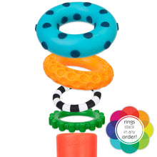 Sassy Stacks STEM Toy - 9 Piece Ring Set, 6+ Months