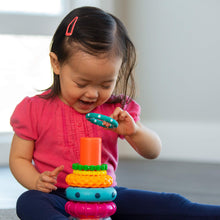 Sassy Stacks STEM Toy - 9 Piece Ring Set, 6+ Months